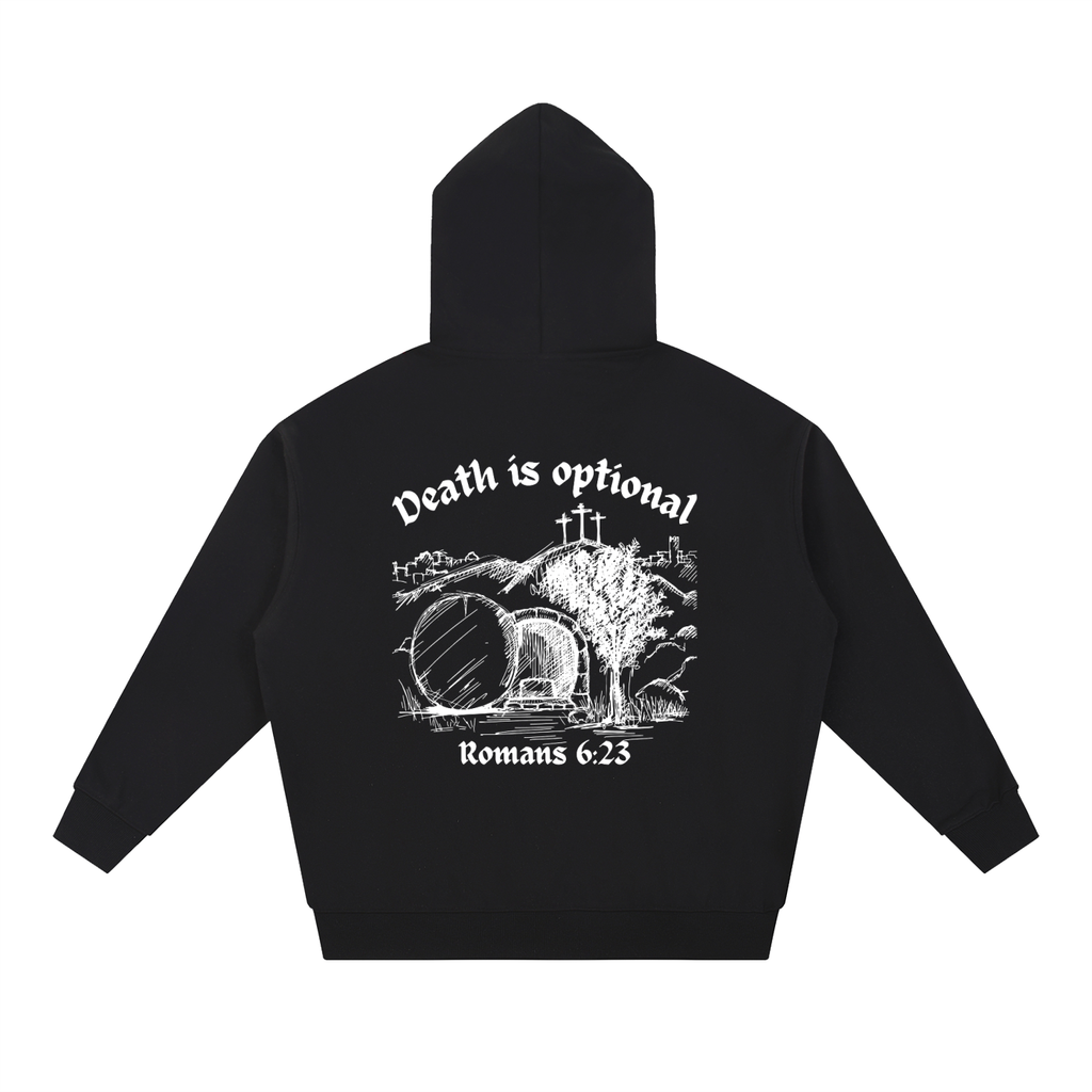 'Death is Optional' Heavyweight Hoodie