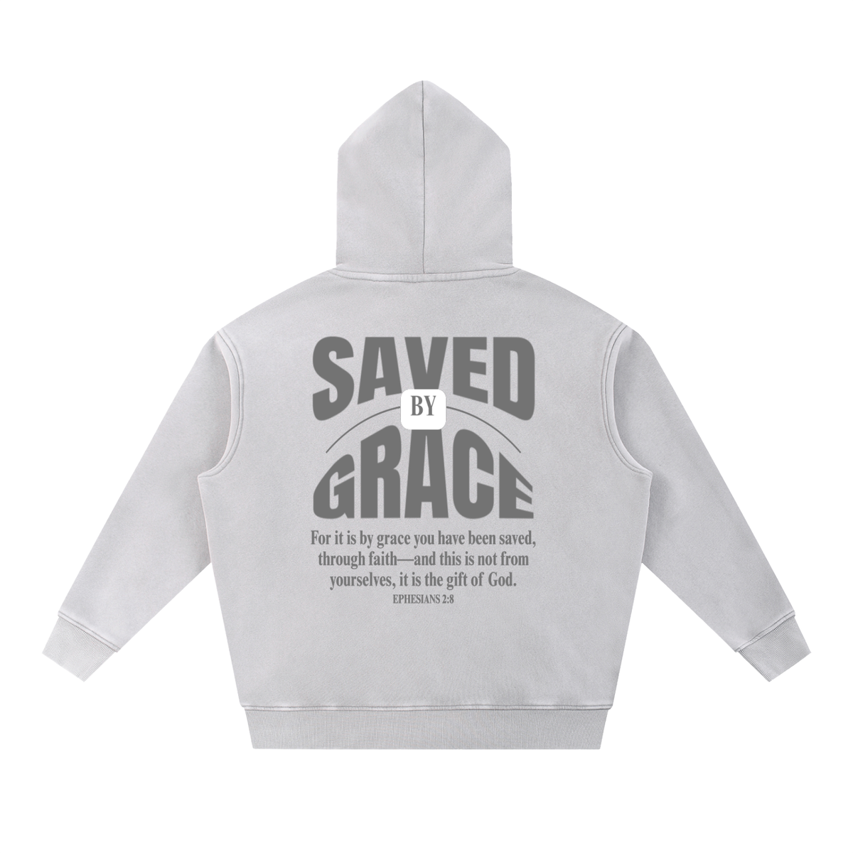'Saved by Grace' Snow Wash Fleece Hoodie